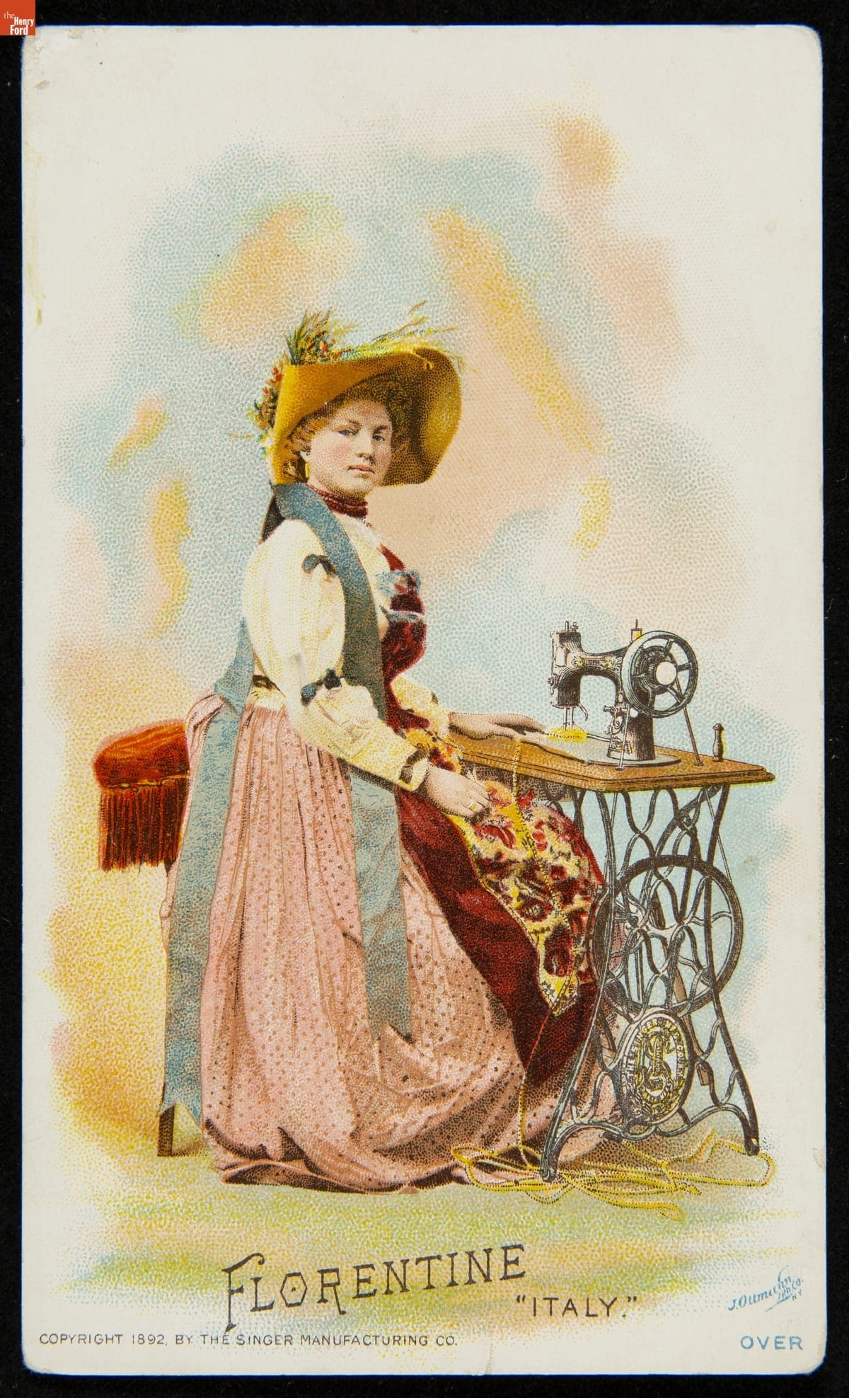 Trade Card for Singer Sewing Machines, 1892