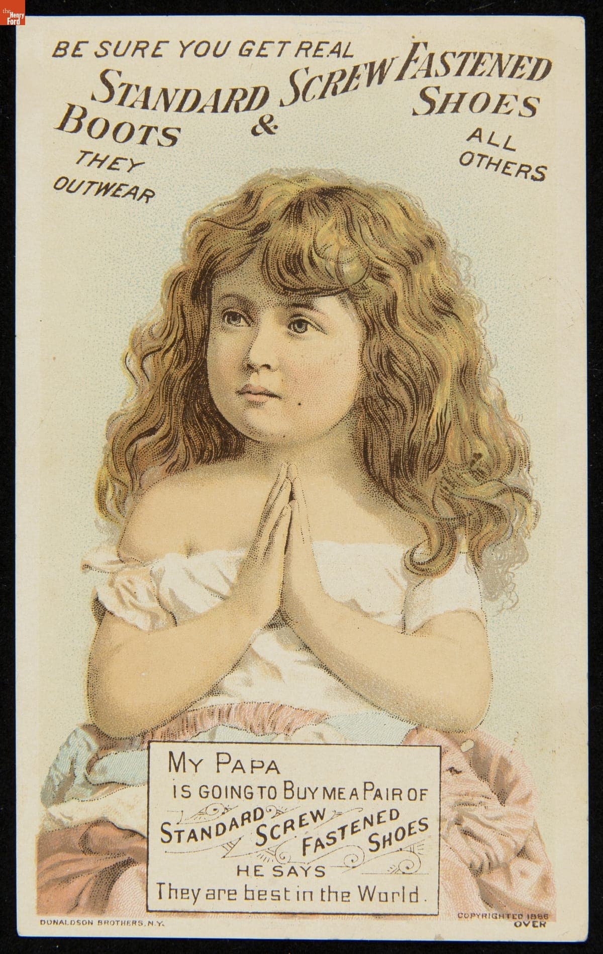 Trade Card for Standard Screw Fastened Boots & Shoes, 1886