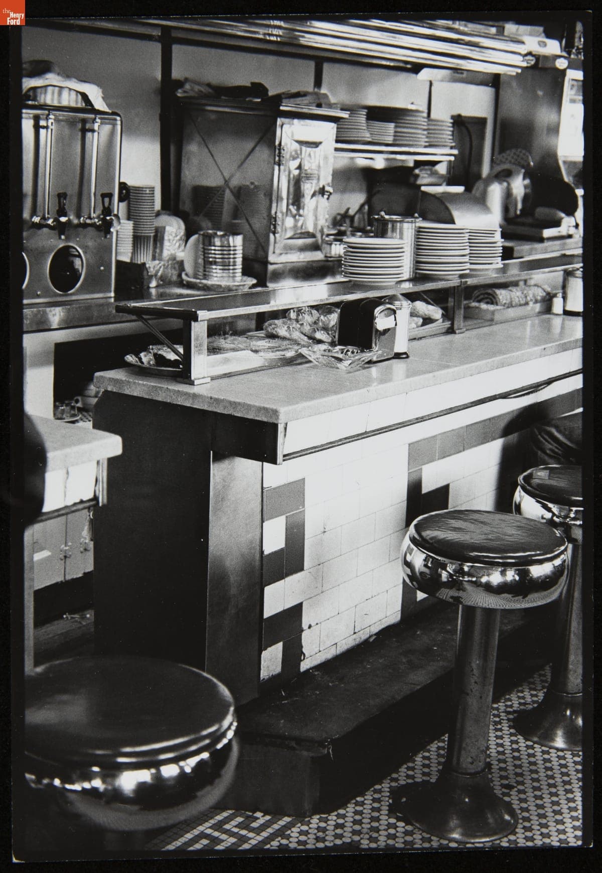 Counter Inside Larry's Diner in Fairfield, Connecticut, circa 1975