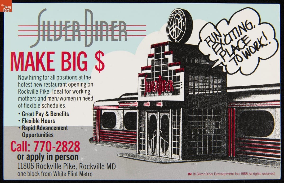 "Make Big $," Silver Diner, Rockville, Maryland, 1988