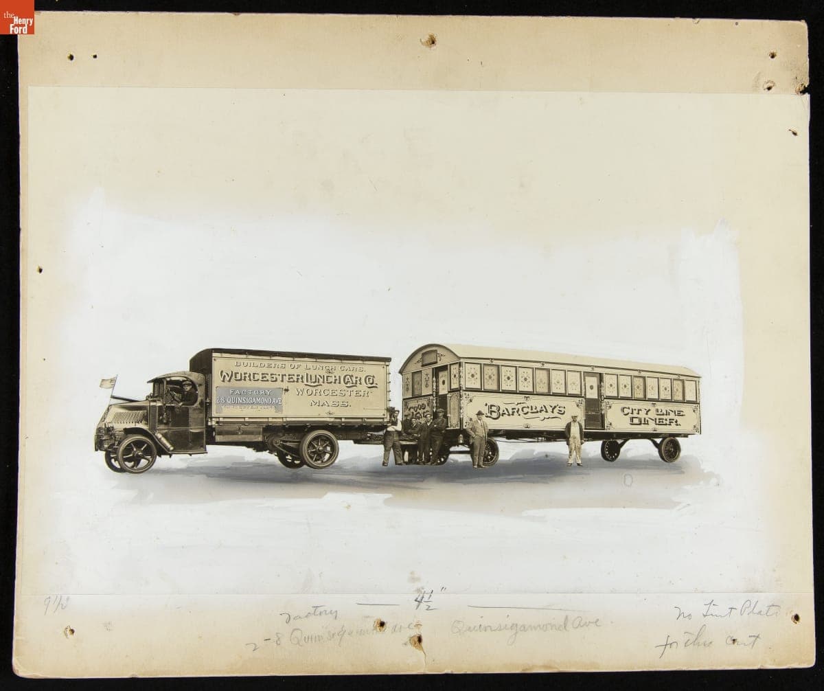 Transporting Barclay's City Line Diner, circa 1925