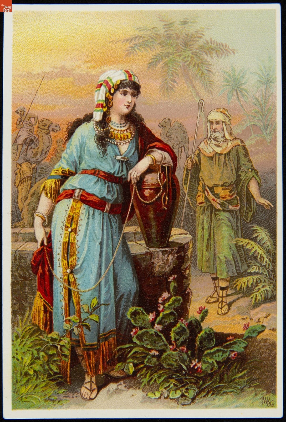 Trade Card for Dr. Jayne's Patent Medicines, "Rebekah At the Well -- The Approach of the Servant," 1880-1900