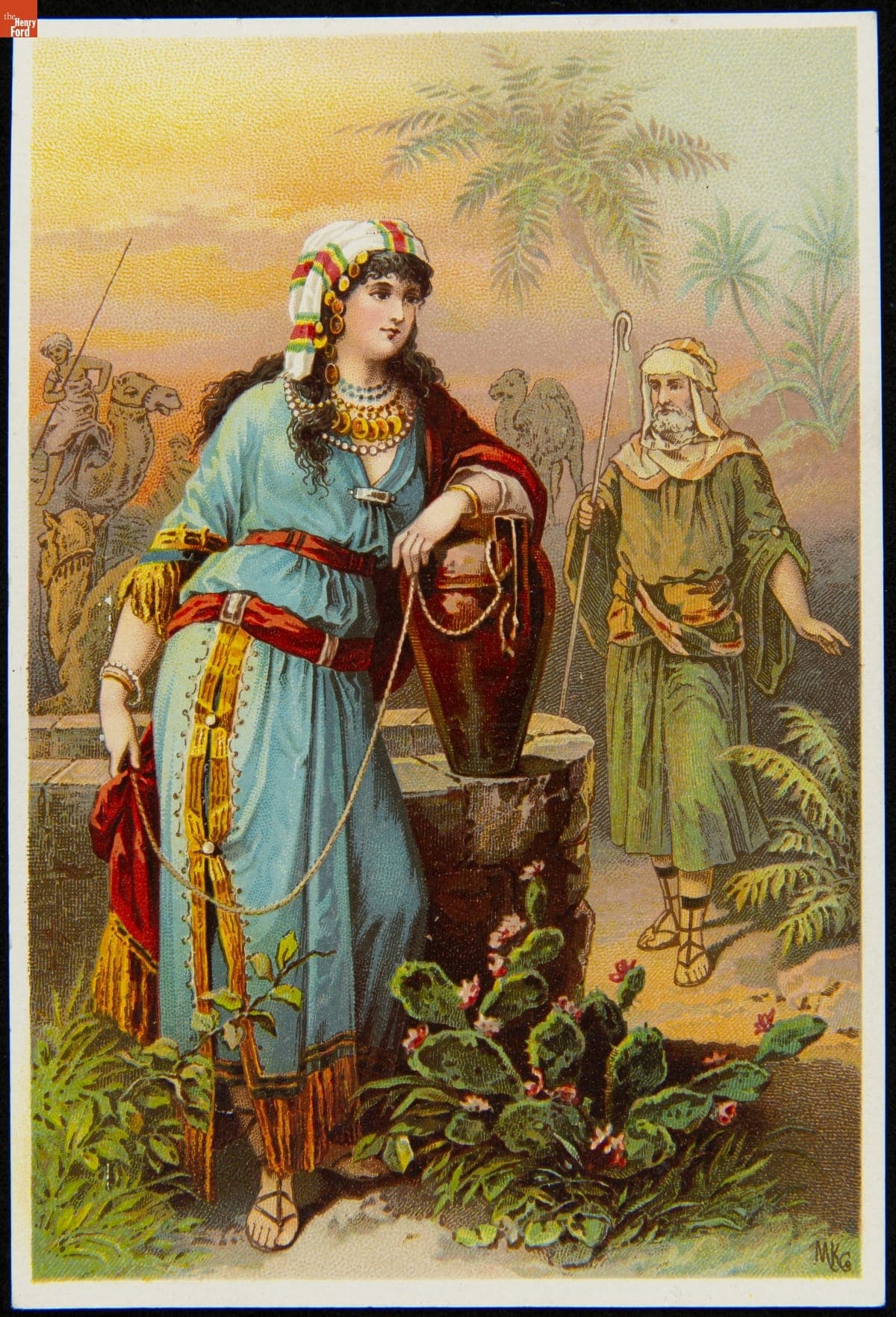 Trade Card for Dr. Jayne's Patent Medicines, "Rebekah At the Well -- The Approach of the Servant," 1880-1900