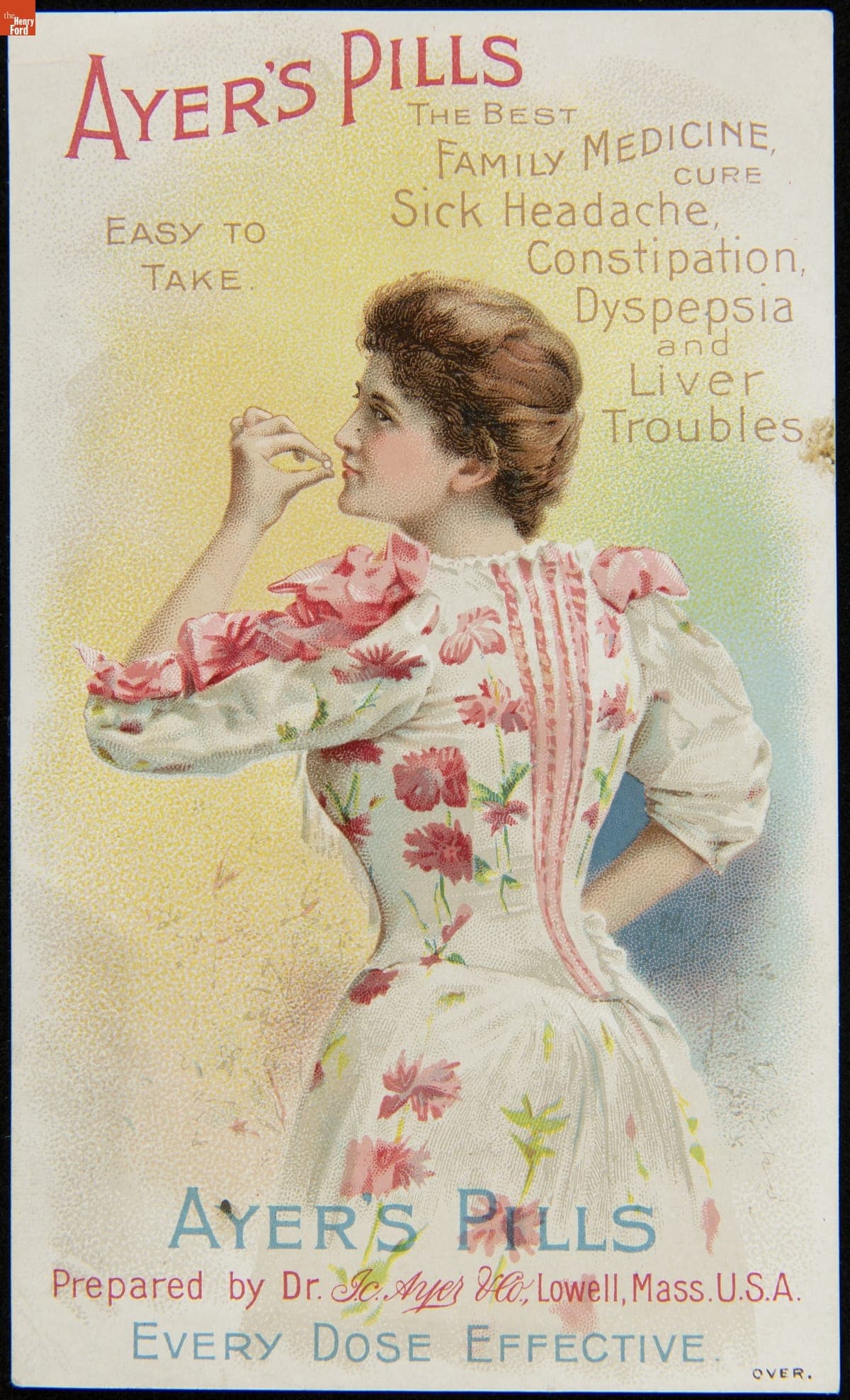Trade Card for Ayer's Pills, "The Best Family Medicine," circa 1885