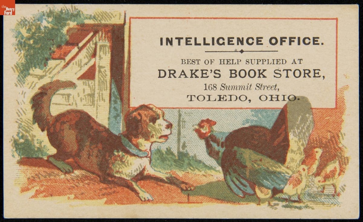 Trade Card for Drake's Book Store, 1880-1900