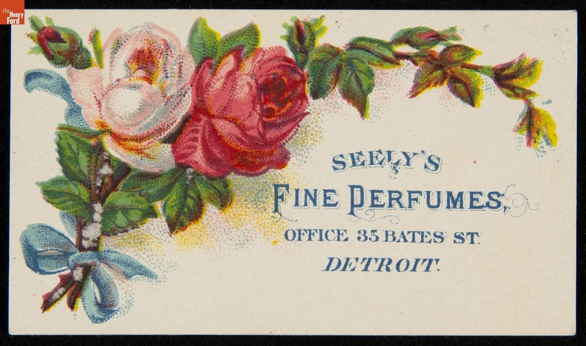 Trade Card for Seely's Fine Perfumes, circa 1880