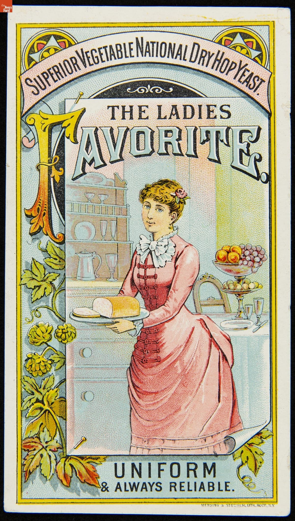 Trade Card for Superior Vegetable National Dry Hop Yeast, National Yeast Co., circa 1885