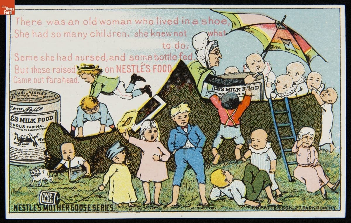 Trade Card for Nestle's Milk Food, from Nestle Company's Mother Goose Series, 1880-1900