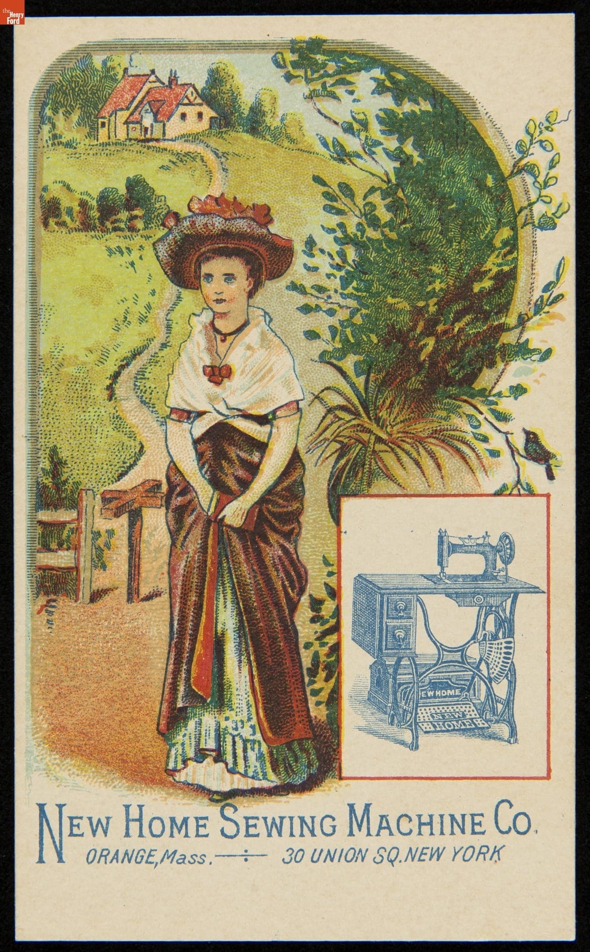 Trade Card for a Treadle Sewing Machine, New Home Sewing Machine Co., 1880-1900