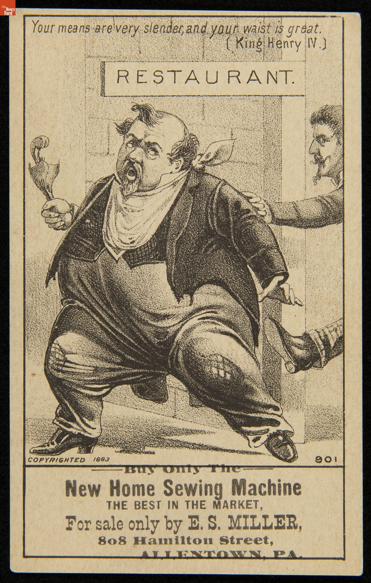 Trade Card for the New Home Sewing Machine Company, 1883