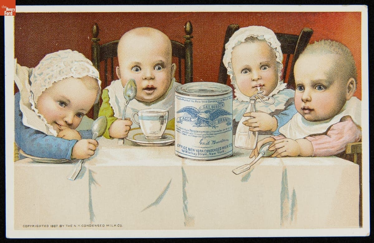 Trade Card for Gail Borden Eagle Brand Condensed Milk, New York Condensed Milk Co., 1887