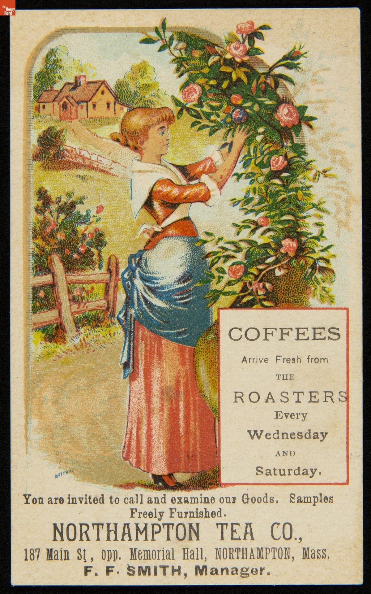 Trade Card for the Northampton Tea Company, 1880-1900