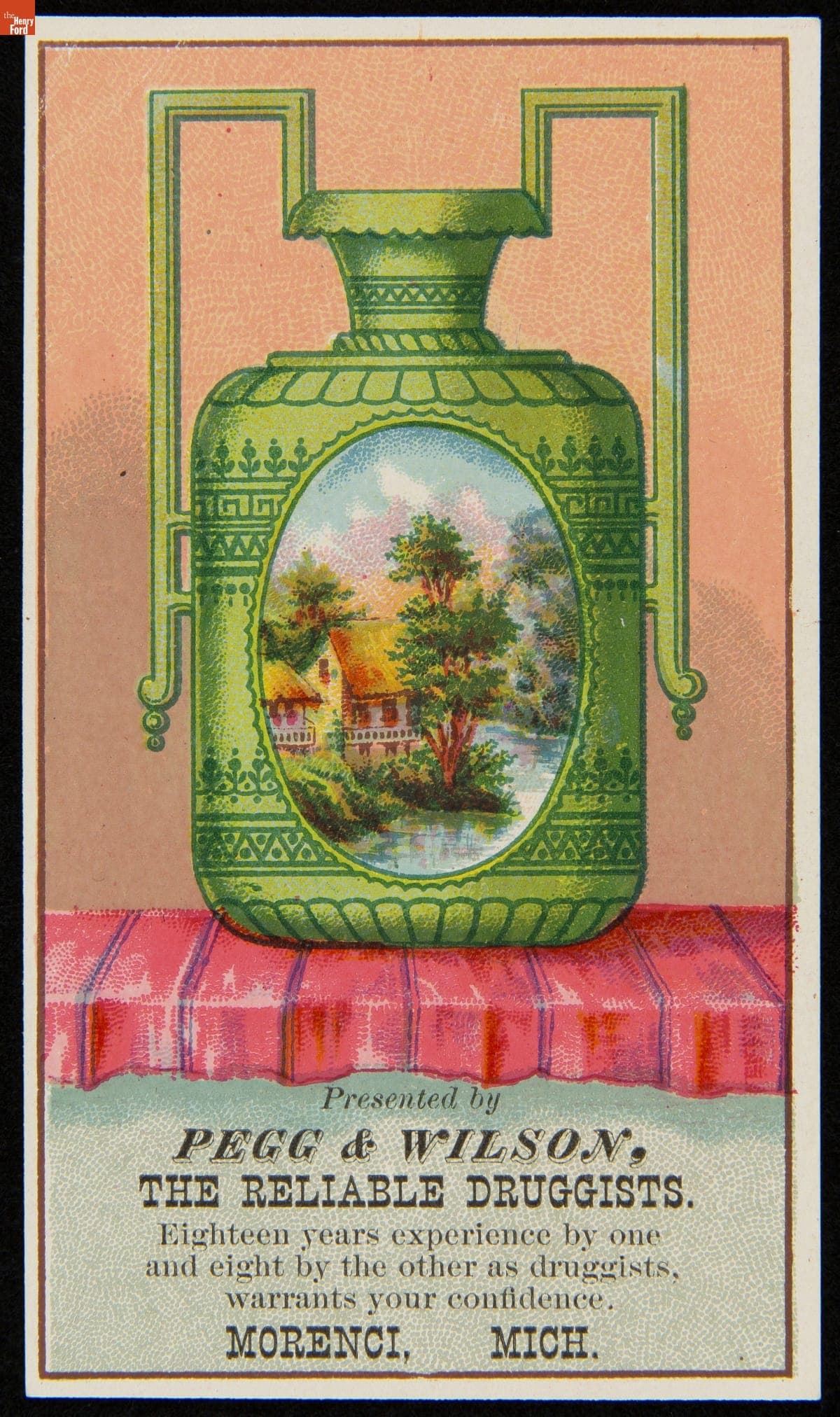 Trade Card for Druggiests, Pegg & Wilson, 1880-1900