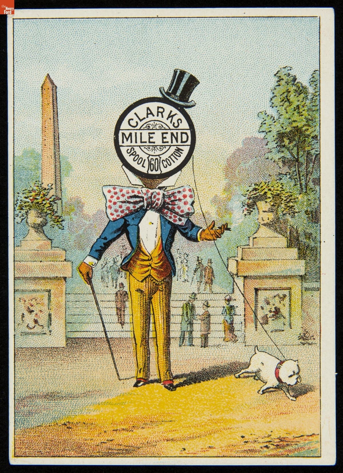 Trade Card for Clark's Mile-End Spool Cotton, Clark's O.N.T., 1880-1890