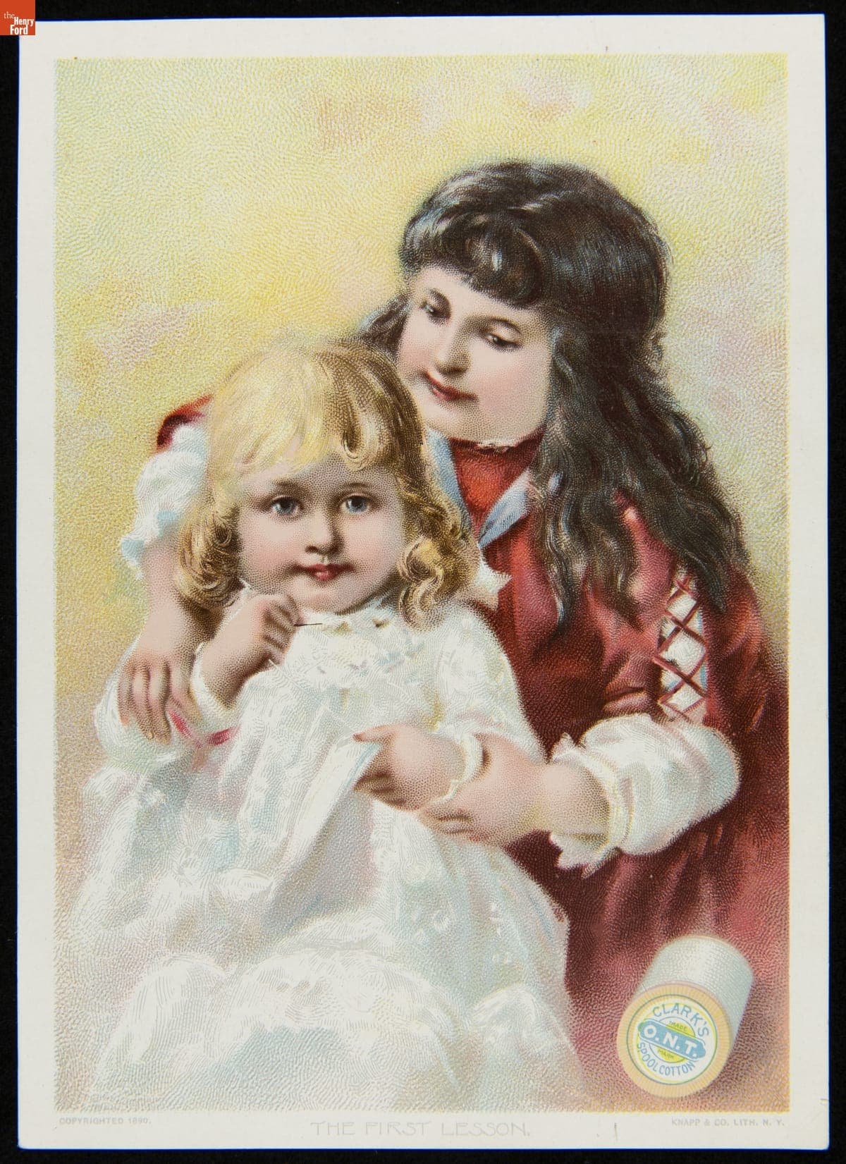 Trade Card for Clark's O.N.T. Spool Cotton Thread, 1890