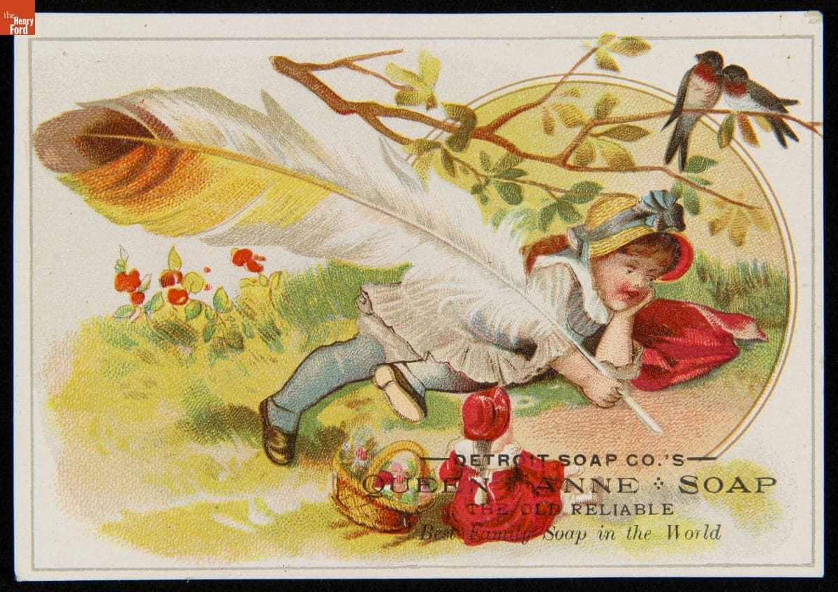 Trade Card for Queen Anne Soap, Detroit Soap Company, 1881-1900
