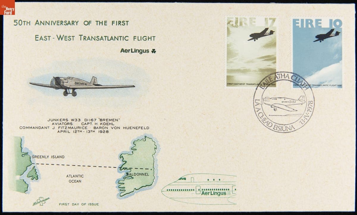 Aer Lingus Commemorates 50th Anniversary of the 1928 "Bremen" East-West Transatlantic Flight
