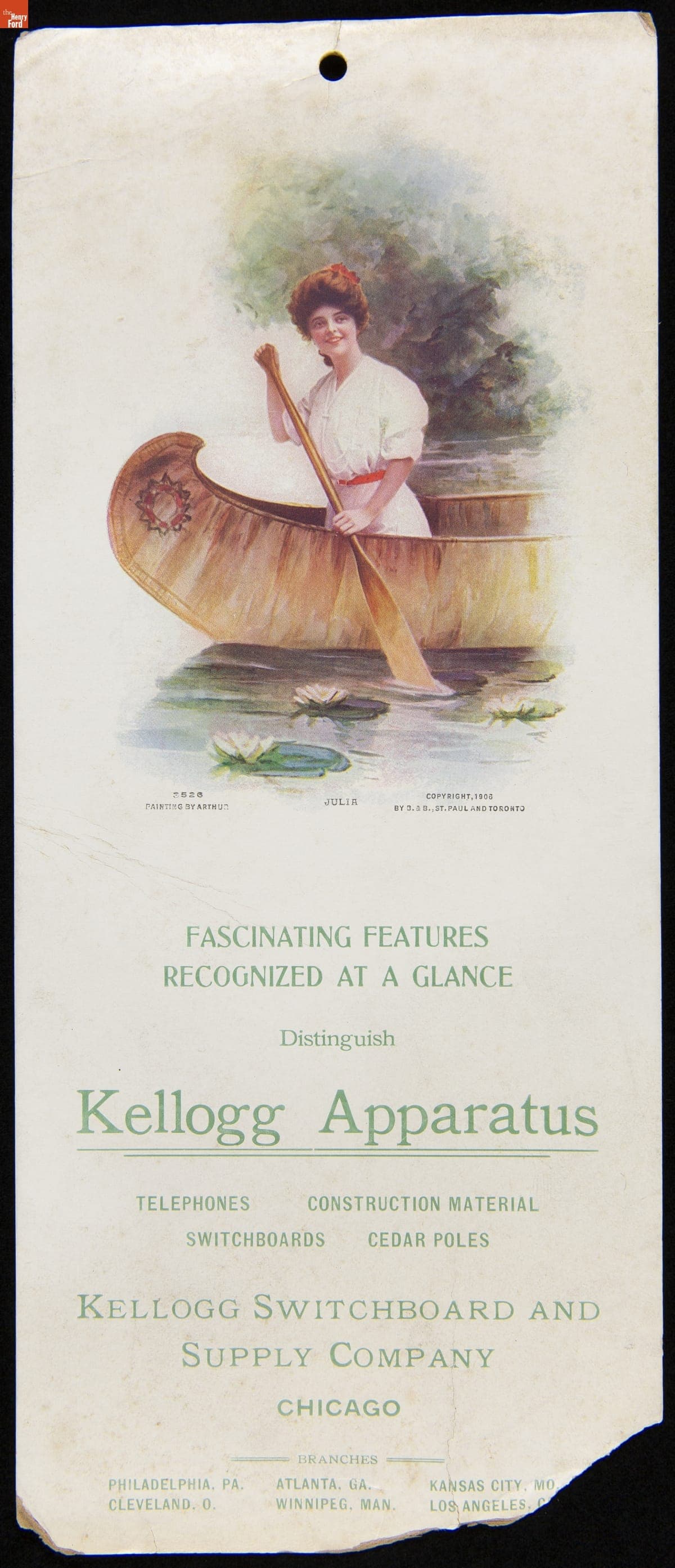 Trade Card for the Kellogg Switchboard and Supply Company, 1906