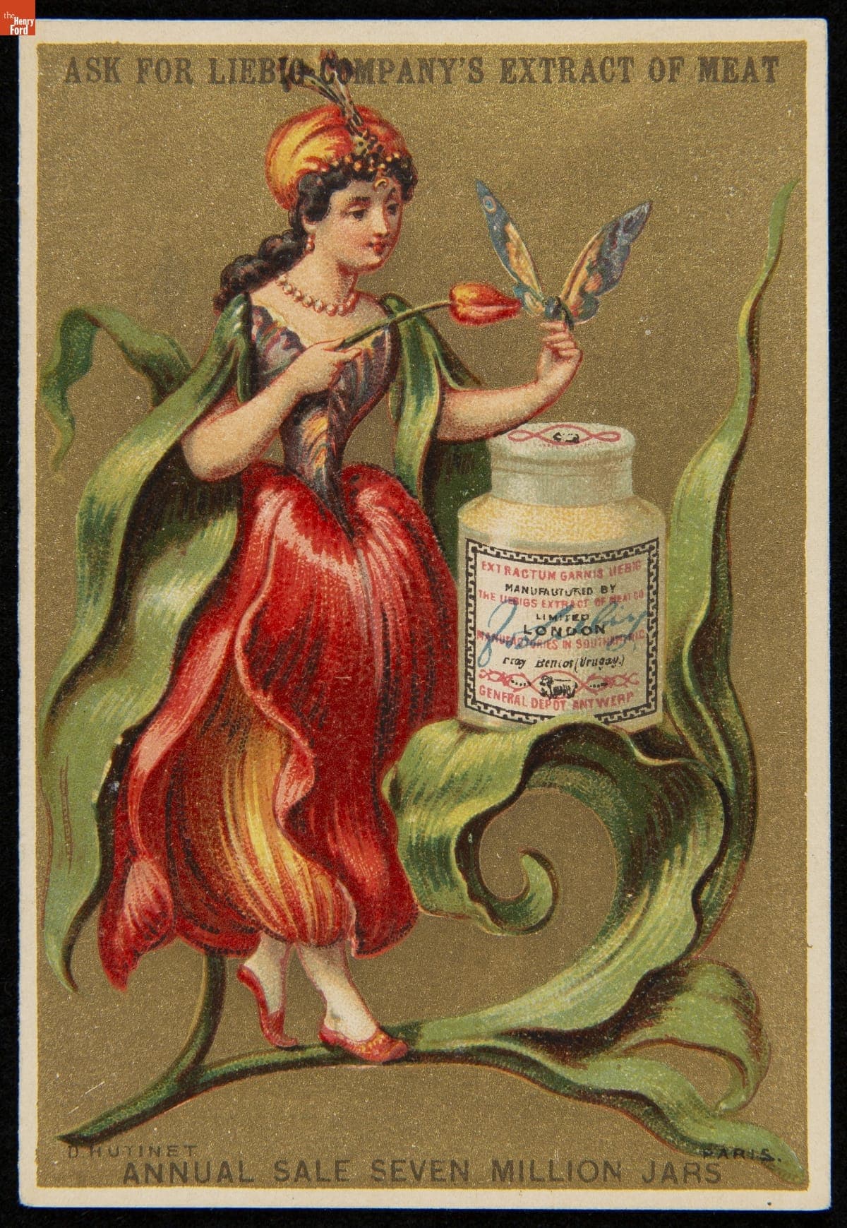 Trade Card for Liebig Extract of Meat Company Products, 1880-1900