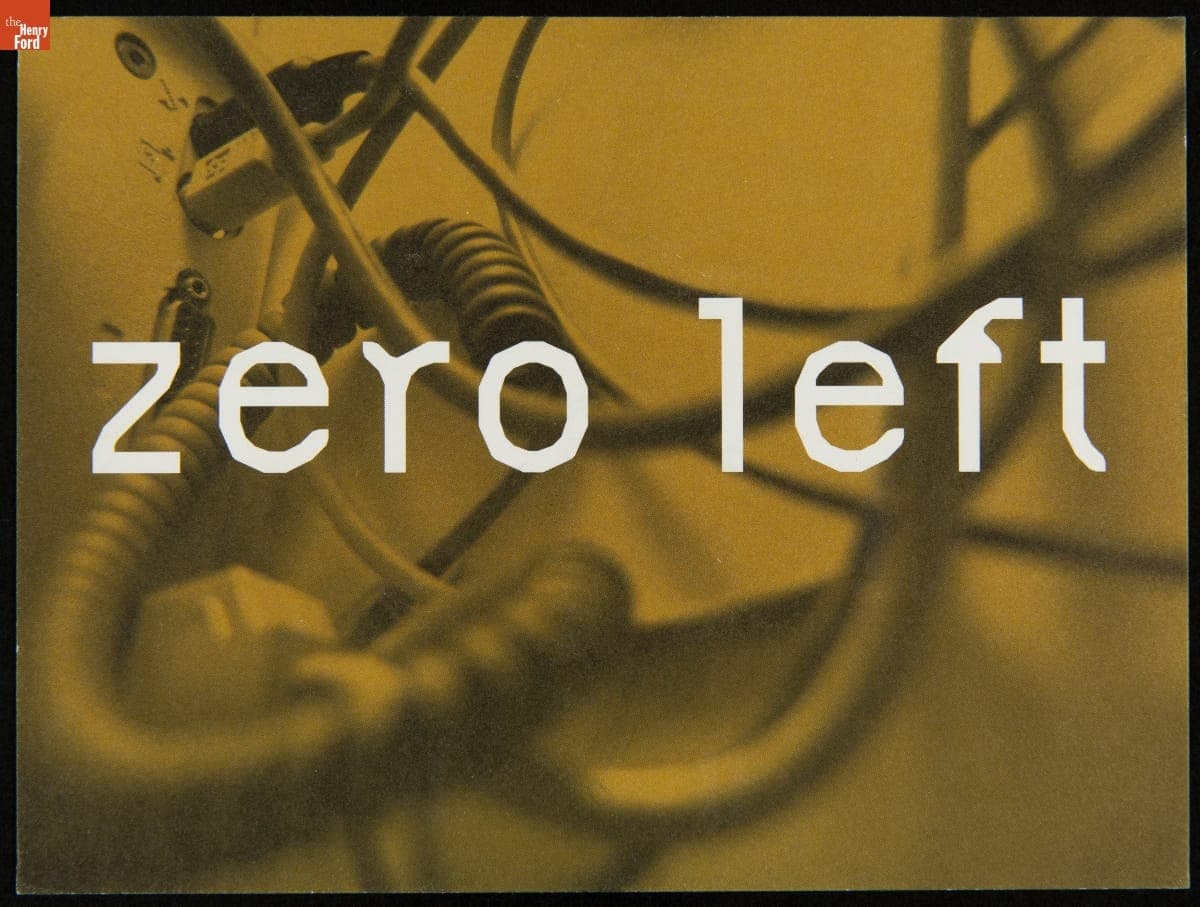 Reminder Postcard to Renew Emigre Magazine Subscription, "Zero Left," August 9, 1990