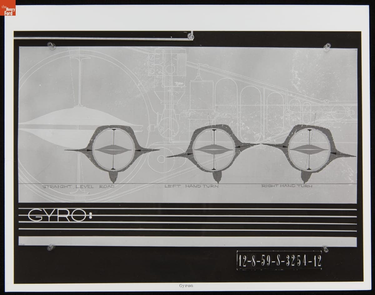 Drawings of the Ford Gyron, "Gyro," 1959-1961