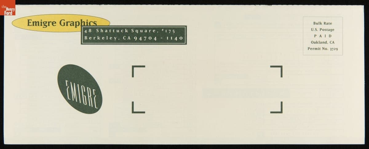 Emigre Envelope, 1989-1990