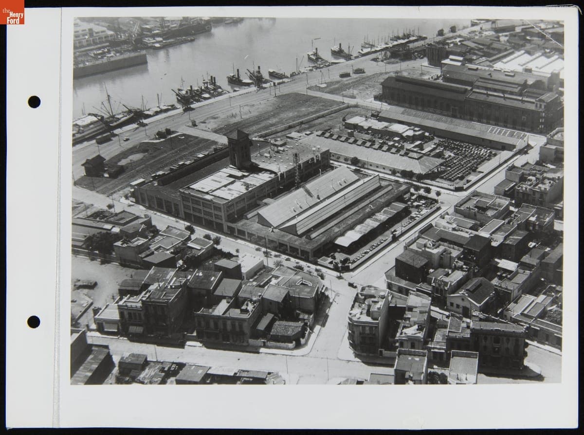 Aerial View of Ford Motor Company Branch in Buenos Aires, Argentina, January 9, 1948