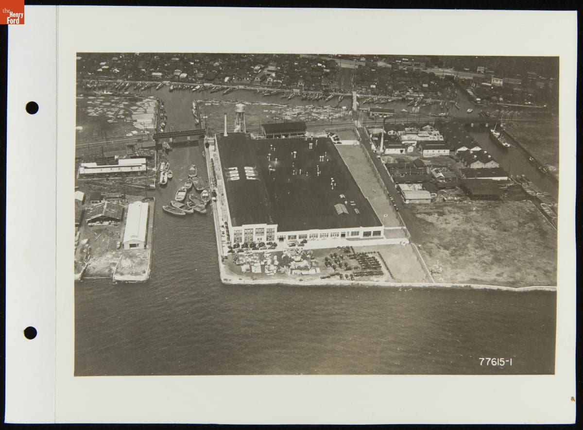 Aerial View of Ford Motor Company Branch in Yokohama, Japan, March 20, 1943