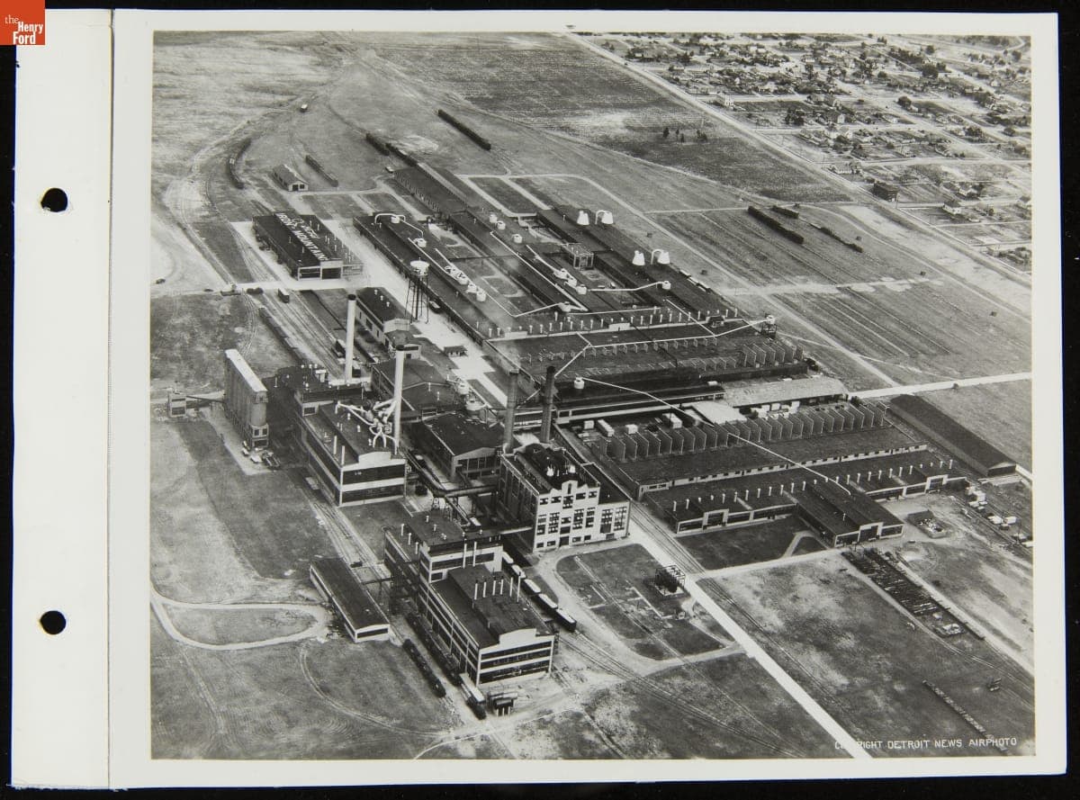 Aerial View of Ford Motor Company Branch in Iron Mountain, Michigan, January 4, 1944