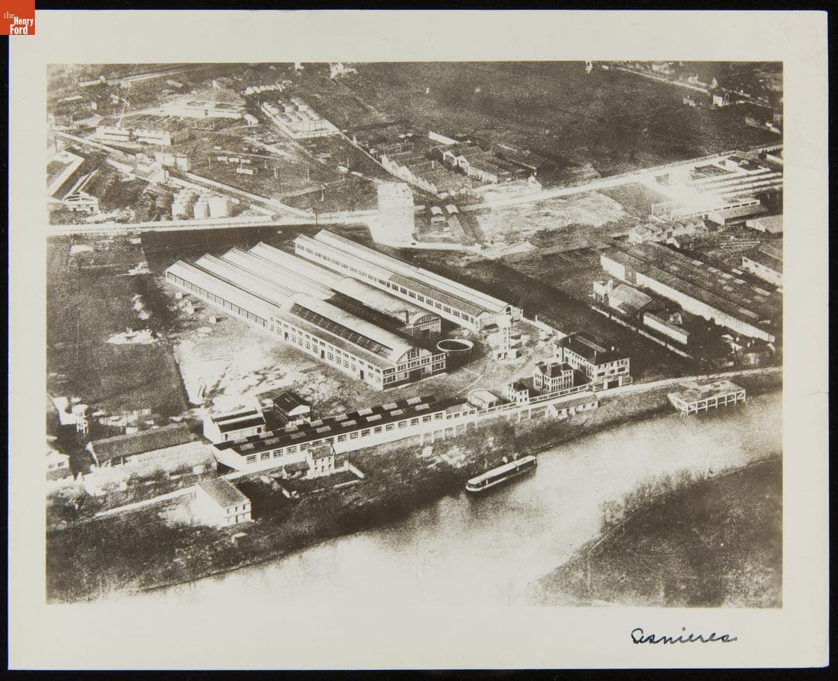 Aerial View of Ford Motor Company Branch in Asnieres, France, March 12, 1926