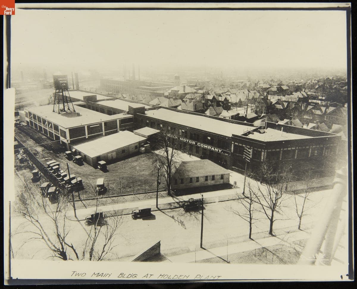 Aerial View of Ford Motor Company Holden Avenue Branch in Detroit, Michigan, 1923