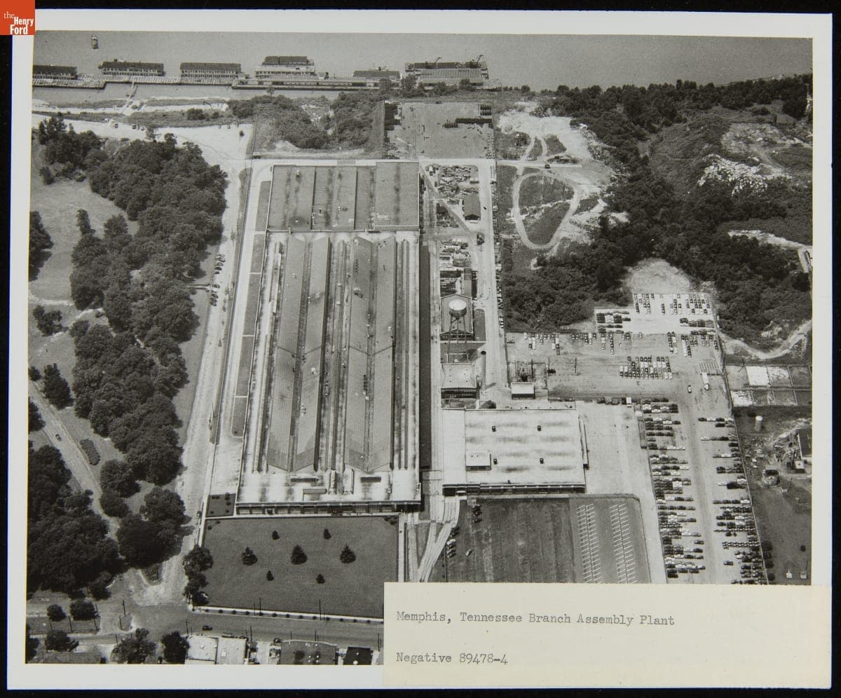 Aerial View of Ford Motor Company Branch in Memphis, Tennessee, 1949