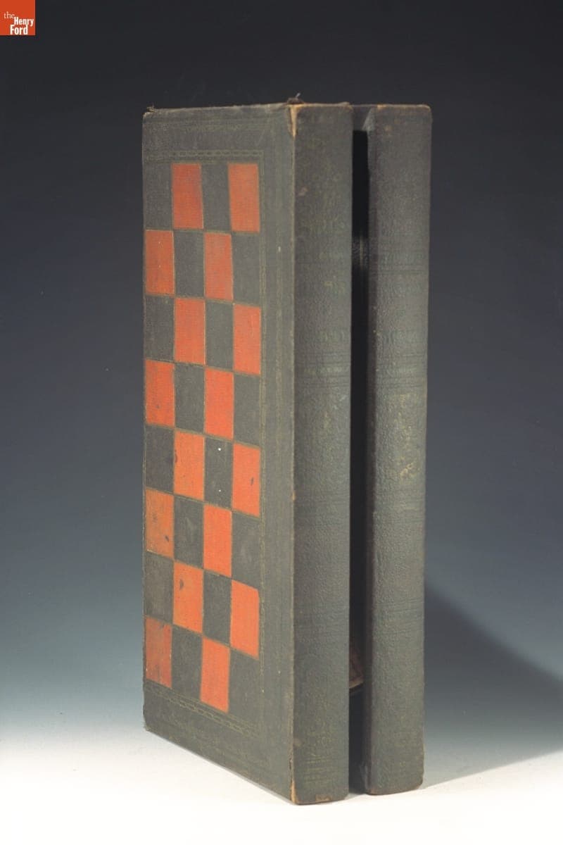 Checkerboard and Backgammon Board, 1840-1860