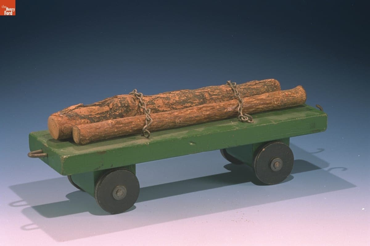 Toy Railroad Flatcar, 1940-1950