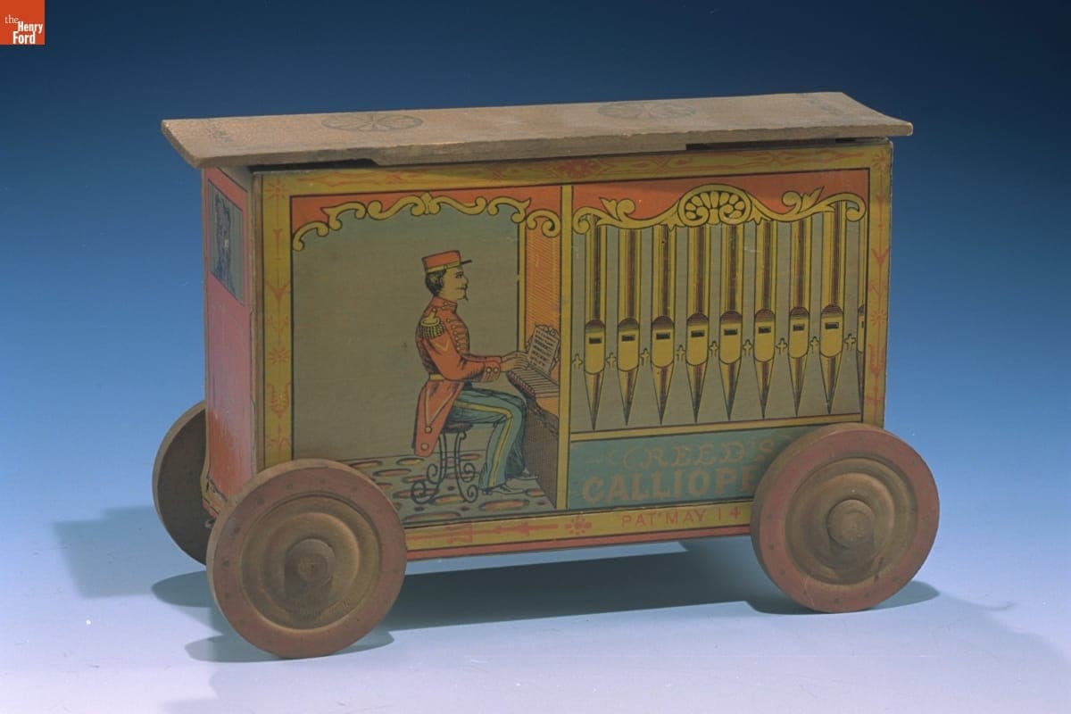 Toy Calliope Railroad Car, 1878-1880