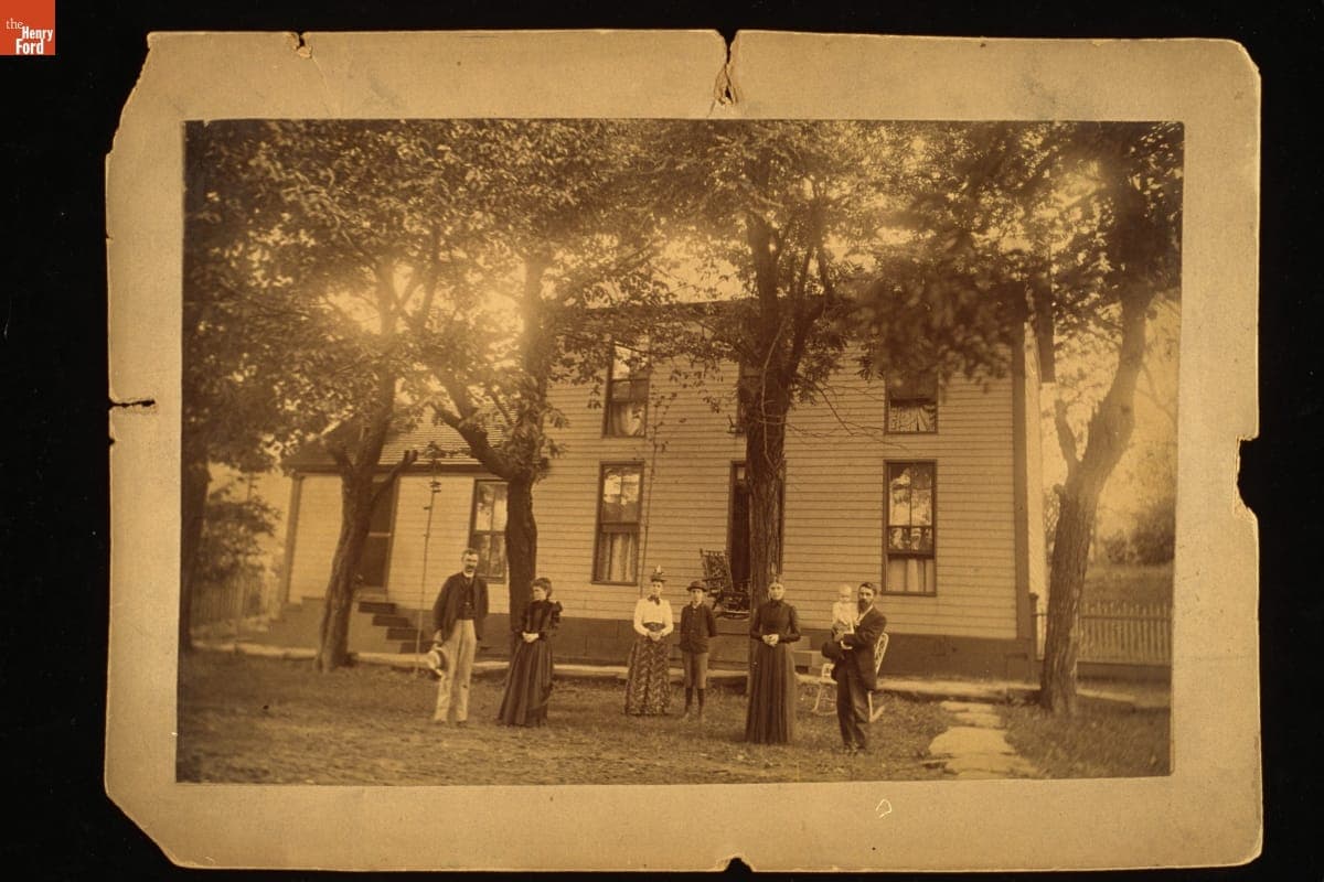 Group Outside House, circa 1895