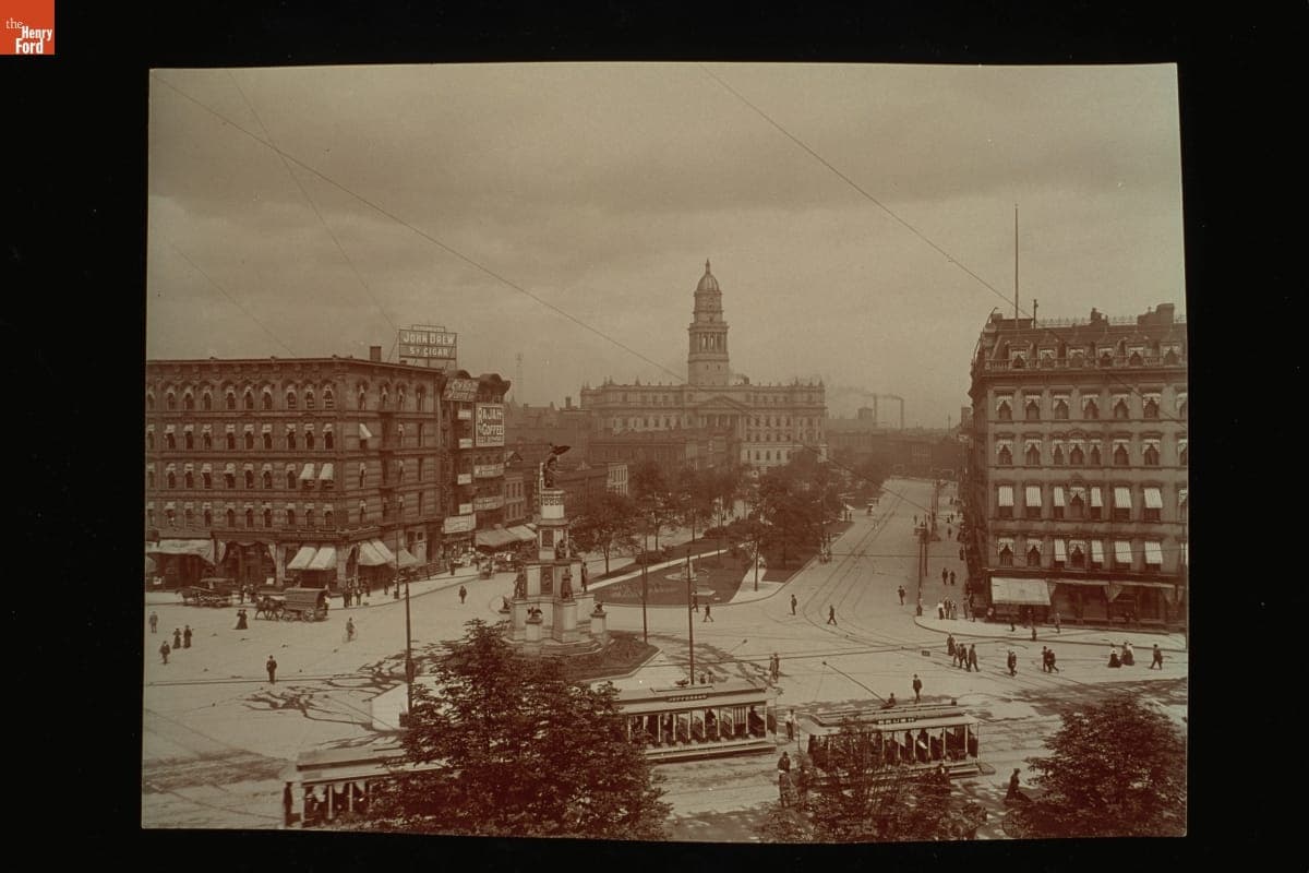 Cadillac Square, Detroit, Michigan, circa 1900