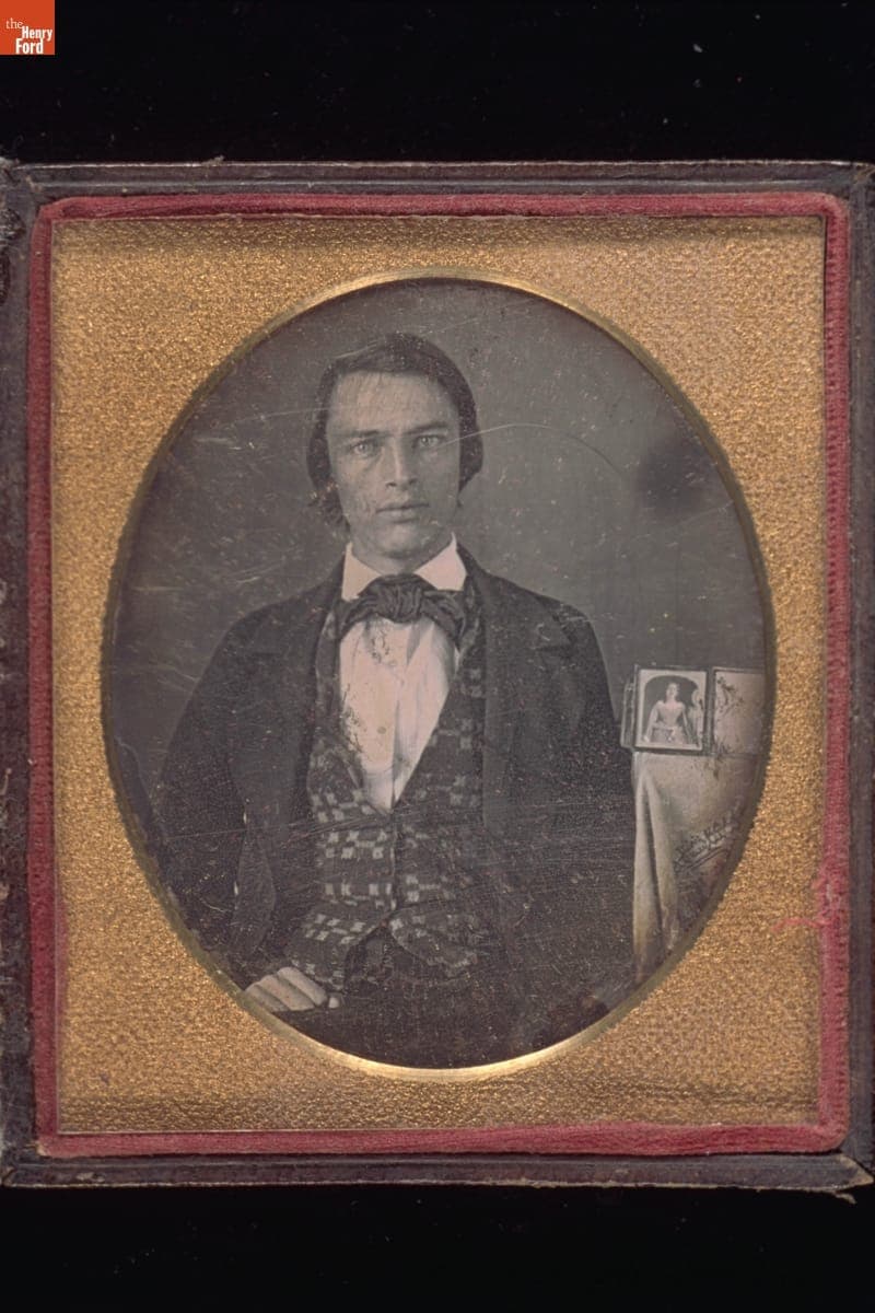 Portrait of a Young Man with a Cased Photograph of a Woman, Athens, Alabama, 1847