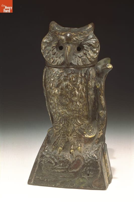 Owl Mechanical Bank, 1880-1920