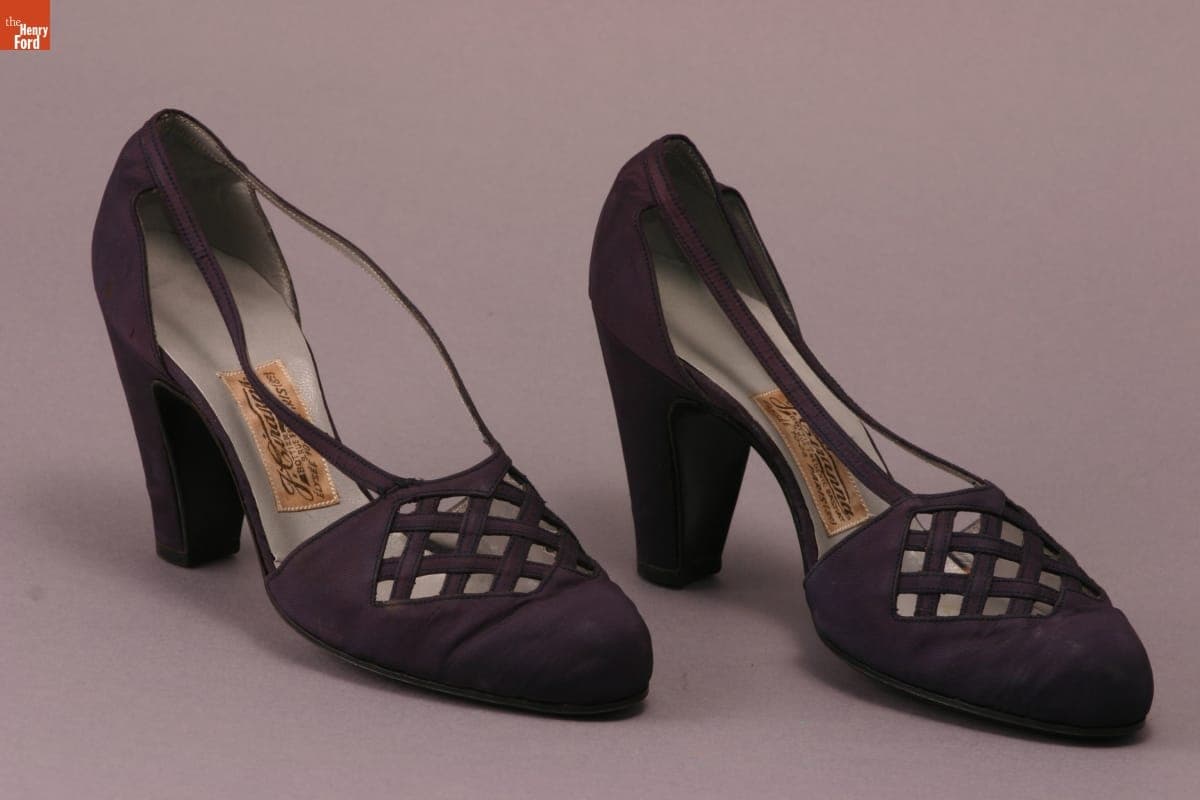 Pumps, Worn by Elizabeth Parke Firestone, 1945-1950