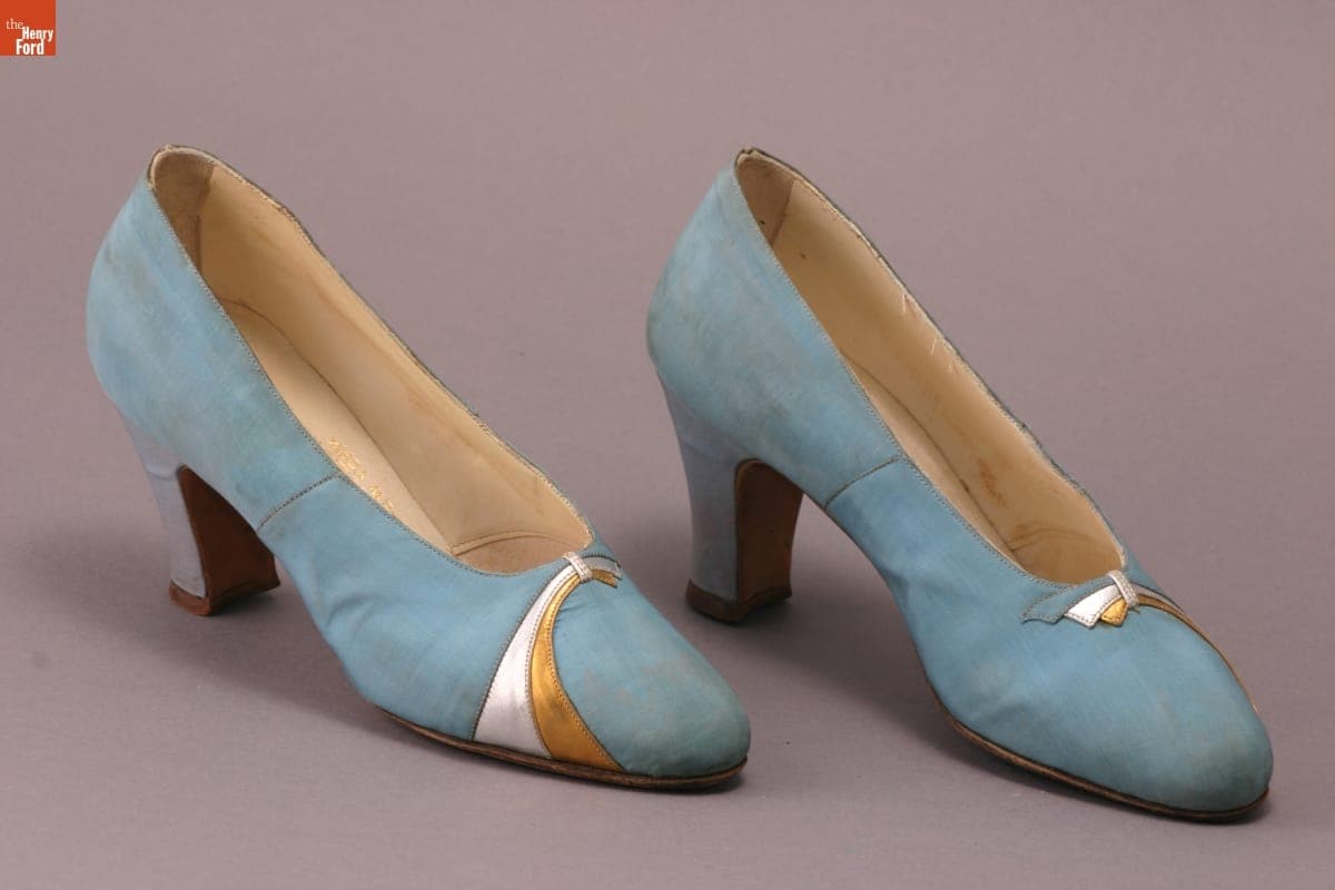 Silk Pumps, Worn by Elizabeth Parke Firestone, 1925-1940