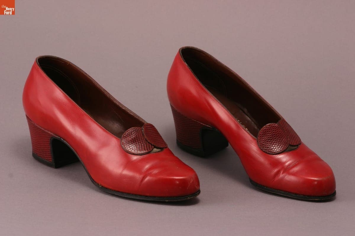 Pumps, Worn by Elizabeth Parke Firestone, 1930-1940