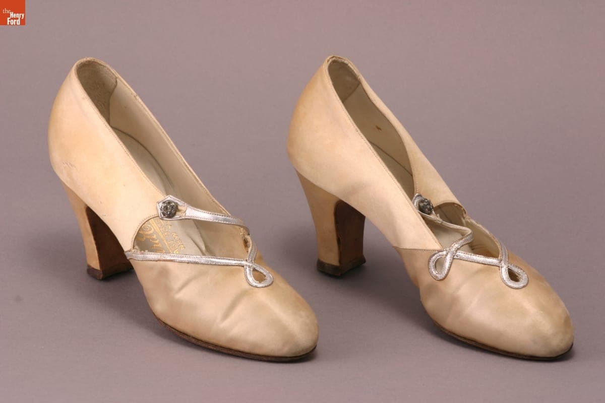 Satin Pumps, Worn by Elizabeth Parke Firestone, circa 1930