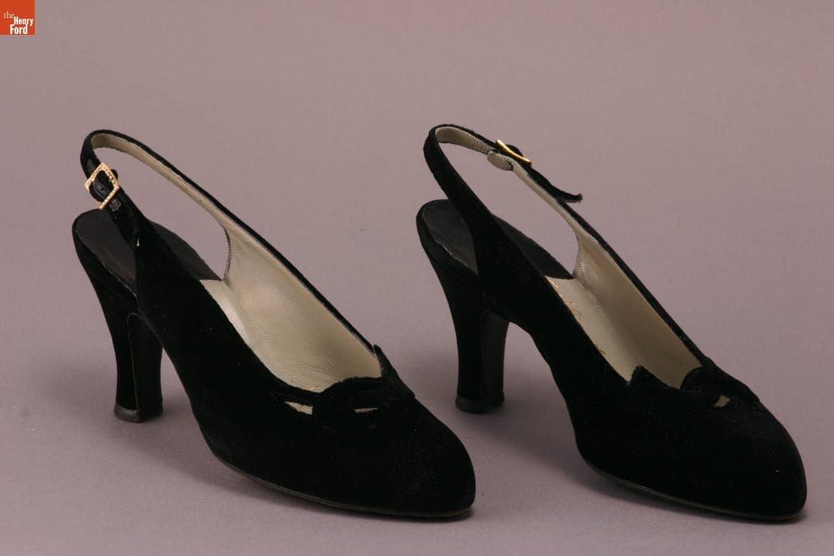 Slingback Pumps, Worn by Elizabeth Parke Firestone, 1938-1942