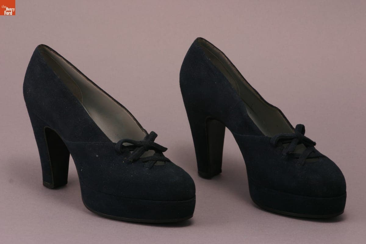 Platform Pumps, Worn by Elizabeth Parke Firestone, circa 1946