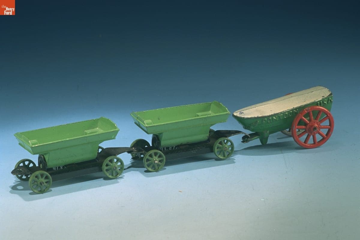 Toy "Tootsietoy" Dump Trailers, Used by James Greenhoe, 1937-1946