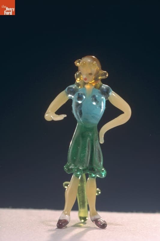 Miniature Glass Figure, Woman, 1955-1985