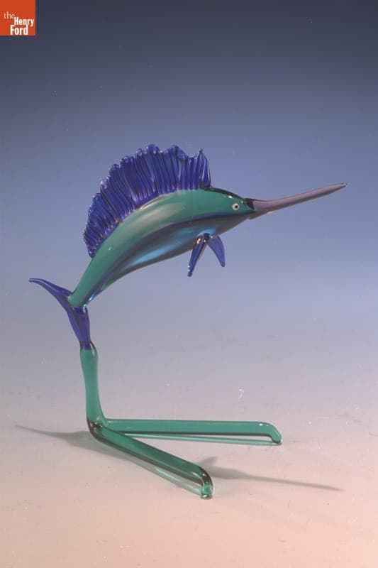 Miniature Glass Figure, Swordfish, 1955-1985