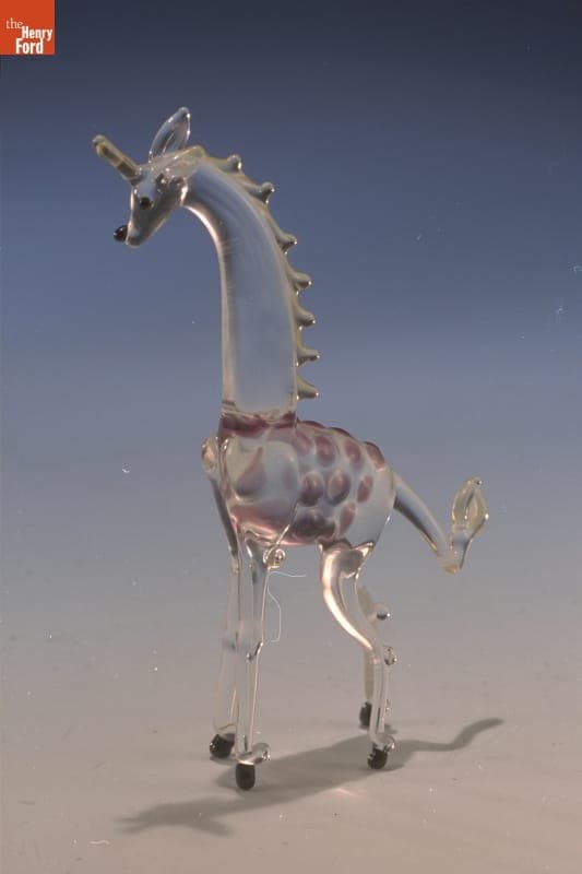Miniature Glass Figure, Giraffe, 1955-1985