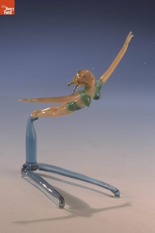 Miniature Glass Figure, "Diving Girl," 1955-1985